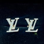 Bông tai LV 18k Kim cương moissanite BT0004