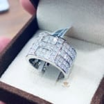 Nhẫn Nam Kim Cương Chữ H 18k NN00008