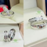 Nhẫn Cưới Vàng Trắng 10k Kim Moissanie NC00012